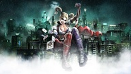 drawing giantess city blonde color harley_quinn pigtails batman looking_at_viewer hammer sitting_on_building dc_comics gotham_city gotham