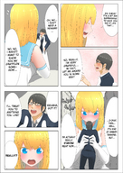 drawing giantess vore blonde comic color futanari penis blue_eyes handheld blood cruel uru