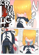 drawing giantess vore blonde comic color futanari penis blue_eyes handheld blood gore cruel uru