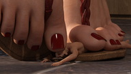 crush feet toes domination sandals foot_crush shrunken_woman mr_luigi under_foot pedicure digital_render