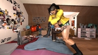 futanari penis mini_giantess bedroom digital_render source_film_maker life_is_strange laura chloe_price max_caulfield