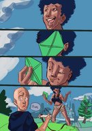 giantess city comic color blue_hair curious park belly kite claw7705 clueless