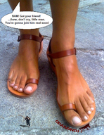 crush collage feet toes blood shrunken_men sandals foot_crush under_foot dialogue imminent_crush blackneptune fractured-friend
