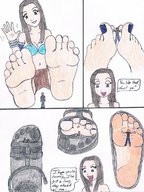 drawing feet toes barefoot soles shoes domination in_shoe story wave shrunken_man under_foot pedicure panels darkspeedxz