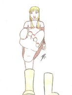 drawing blonde toes barefoot soles boots pedicure point_of_view raised_foot perspective