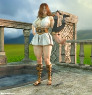 feet small_man handheld domination mini_giantess warrior muscles legs dangle jetslasher digital_render ariwyn