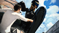 breasts crush blonde handheld glasses brunette superhero shrunken_woman shrunken_man humiliation sneakers leather motorcycle superwoman digital_render lfcfan