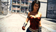 breasts crush blonde handheld glasses brunette superhero shrunken_woman shrunken_man humiliation sneakers leather motorcycle superwoman digital_render lfcfan