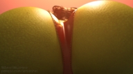 bikini giantess panties butt butt_crush low_angle red_hair sitting advertisement outdoors sunset point_of_view jetslasher perspective goblin green_skin digital_render poor-cushion