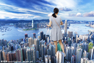 giantess collage city mega asian skyscraper