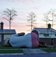 gentle giantess panties sleeping blonde butt clothed barefoot brunette dress walking grass streets houses shirt digital_render