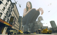giantess city destruction buildings helicopter jeans military jets streets sky point_of_view street_view sorenzer0 digital_render