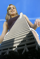 breasts giantess mega castle looking_down sky point_of_view looking_at_viewer adrianna adrianna_daniels san_francisco perspective transamerica_pyramid napa_valley napa
