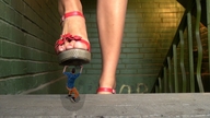 collage feet shoes foot_crush shrunken_man stairs imminent_crush