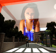 micro cleavage brunette story shrunken_people streets shrunken_city cover_page looking_at_tiny digital_render openhighhat cityinabox