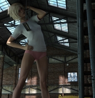 giantess panties clothed buildings hand legs standing shirt digital_render