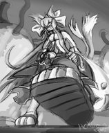 giantess feet low_angle foot_crush point_of_view blazblue
