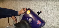 collage feet nylons shrunken_man pedicure vacuum floor