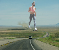 giantess collage landscape wonderslug walking sunglasses vehicles sneakers athletic road nina_agdal