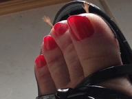 collage toes domination in_shoe foot_crush shrunken_man cruel toe_crush under_foot pedicure red_nails