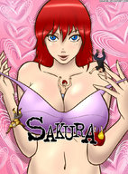 drawing giantess color blue_eyes bra red_hair belly parody shrunken_people falling looking_at_viewer source_needed catherine_parody between_breasts
