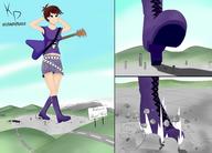 drawing giantess crush city mega goth guitar the_loud_house koreno_panzer