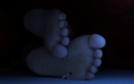 giantess feet toes barefoot soles slave foot_worship worship foot_slave pedicure chained toe_ring digital_render jamesmason0 bedtime