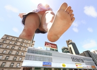 giantess feet city upskirt barefoot unaware point_of_view jetslasher digital_render