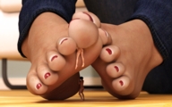 feet toes barefoot domination foot_worship between_toes pedicure floor point_of_view digital_render jamesmason0 second-chances shrnken_men