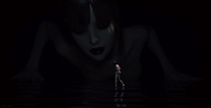 shrunken_woman dark spooky void sorenzer0 looking_at_tiny digital_render watched