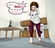 drawing feet barefoot story caught shrunken_man floor mouse_trap milf kitchin elderly priff