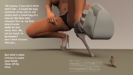 panties toes high_heels story shrunken_man mistress set red_nails legs_spread on_floor submission digital_render loser pixaliant uptown_girl