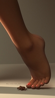 feet toes barefoot story shrunken_man nail_polish digital_render pixaliant uptown_girl