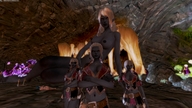 white_hair licking slave elf blue_skin women cave captured point_of_view unwilling digital_render madamemaeve drow crystals