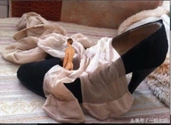 collage nude high_heels in_shoe unknown_artist nylons shrunken_man nylon