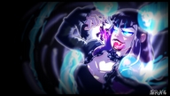 drawing giantess vore color cleavage vampire cruel dangle cat_girl between_fingers bangs lillian souls apeiron-macro evalia