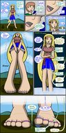 growth giantess feet giga blonde blue_eyes hanachronicler sekais