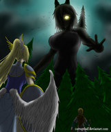 drawing wings blonde green_hair giantesses troll trees corruptking eir ludin ure