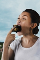 giantess collage vore asian short_hair schoolbus vehicle_vore shirt pushed_inside bigiolax