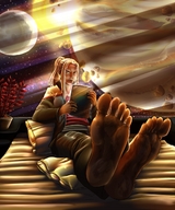 drawing feet color barefoot sitting star_trek unaware between_toes point_of_view anirusfere oc captain darkomi star_trek_online tesla