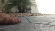 collage micro feet shrunken_man outdoors blue_nails mcflyonthewall