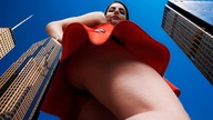 giantess collage upskirt low_angle looking_down skyscraper sky point_of_view looking_at_viewer mrderpington