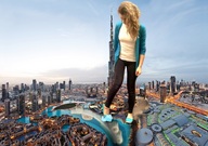 giantess collage city blonde destruction burj_khalifa looking_down mrderpington