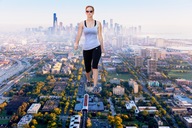 mega destruction bra buildings angry tights foot_crush sunglasses highway sky nature point_of_view jogging jennifer_lawrence water_bottle running_shoes mrderpington