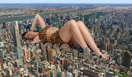 giantess collage city sleeping destruction buildings wonderslug lying_down legs jets skyscraper winzling aerial_view new_york_city city_scape leopard_print military_jets kerstin