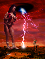 giantess collage mega cleavage high_heels multiple_sizes boots sandals looking_down giantesses lightning high_heeled_boots extra_arms redcoffee1