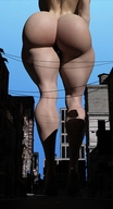 gentle giantess nude city butt buildings muscles walking digital_render endlessrain0110