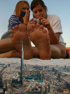 giantess collage feet giga city clothed toes barefoot soles unknown_artist sitting camera burj_khalifa skyscraper giantesses