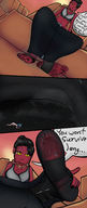 breasts drawing micro feet alien comic color penis barefoot sweat yellow_eyes in_shoe piercings worship star_wars teasing boot dirty internal_view red_skin mspaintgts sith kotor footwrap azriah