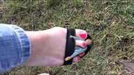 crush collage feet toes domination in_shoe foot_crush shrunken_man under_foot pedicure red_nails marklovefeet